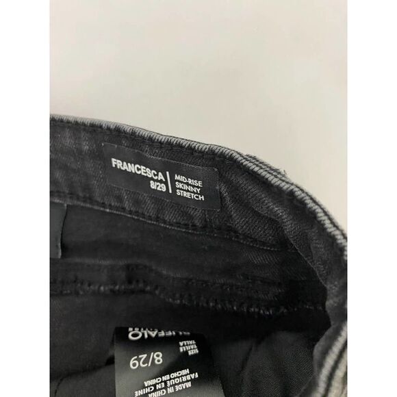 NWOT Buffalo David Bitton Francesca Mid-Rise Skinny Jeans Black - Size 8/29 - Picture 7 of 11